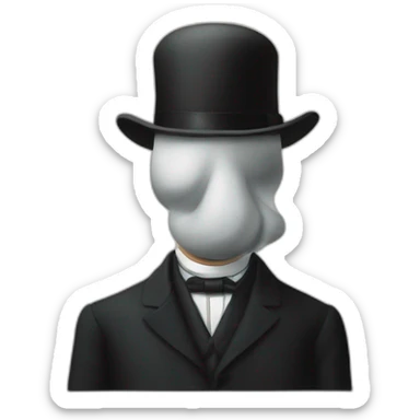 Rene magritte art sticker