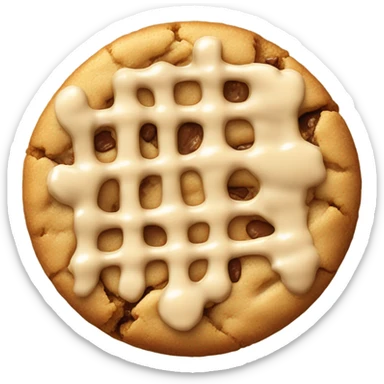 Cookie with peanuts and peanut butter drizzle  sticker