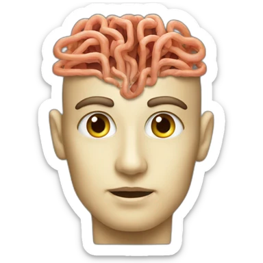 Cerveau en circuit imprimé sticker