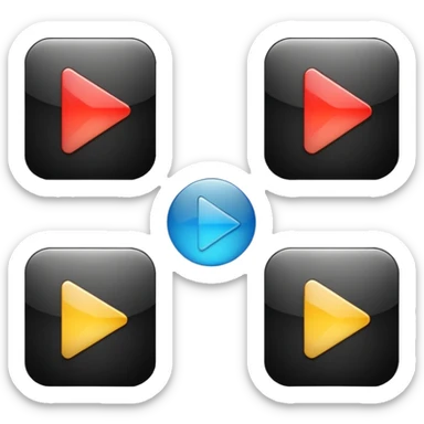 Play buttons black sticker