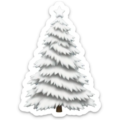 White Christmas tree sticker