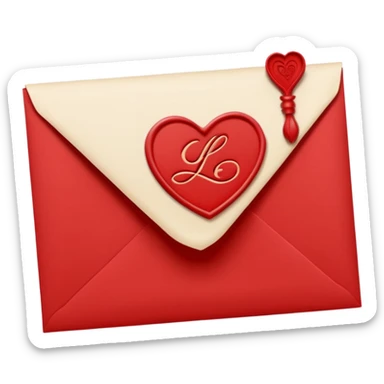 love letter modern sticker