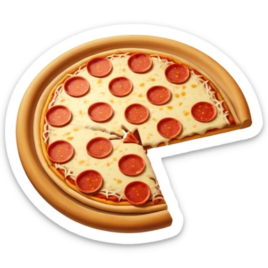 circle pizza sticker