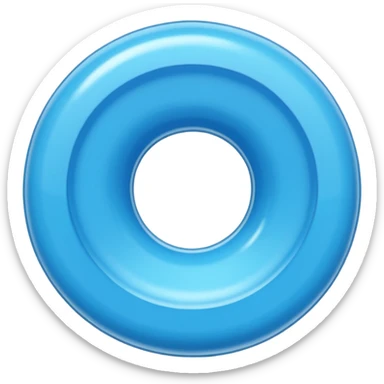 blue ringed-shaped candy with a small hole in the middle sticker