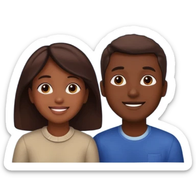 Couple star gazing  sticker