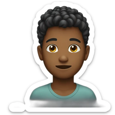 Boy with a shap sticker