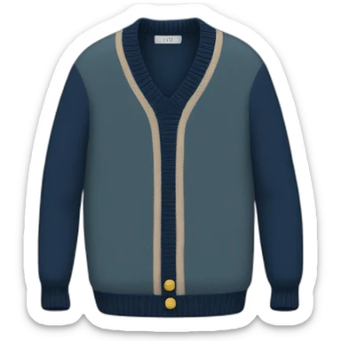 navy sweater no person sticker