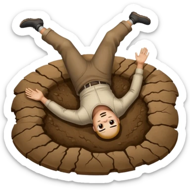 faceplant when someone falls flat on their face sticker