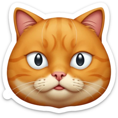 Fat ginger cat crying after being hit by a car  sticker