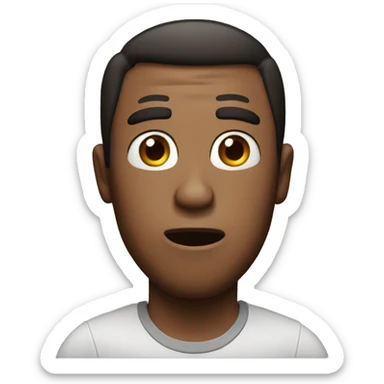 Surprised American Man with torso sticker