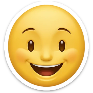 laughing face emoji, classic style sticker