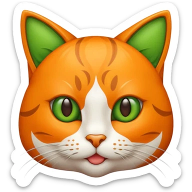 Crie emojis de gato fêmea laranja sticker