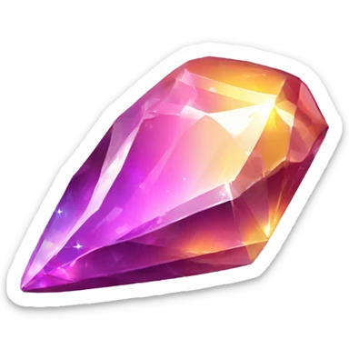 Shiny sparkly colorful crystal gem shard sticker