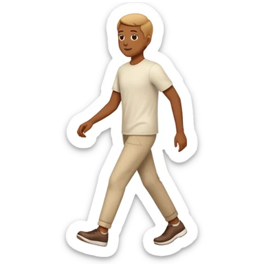 Person walking casually sticker