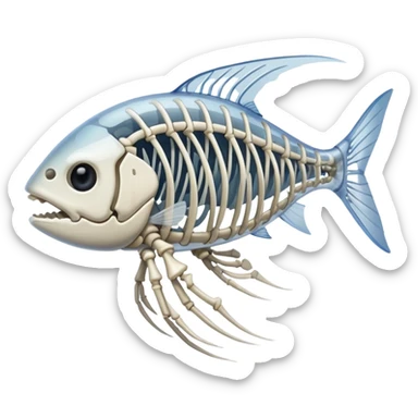 fish skeleton sticker