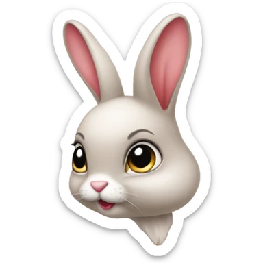 coquette bunny sticker
