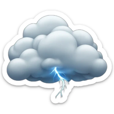 thunder cloud sticker