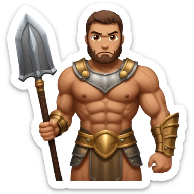 gigantic goliath from the bible ready for battle sticker