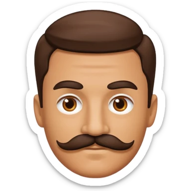 picture 2 with another style of mustache sticker