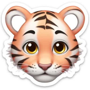Pink baby tiger sticker