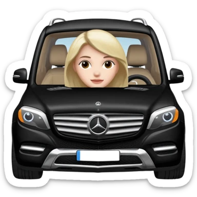 Karen private small black￼ Black Mercedes-Benz SUV sticker
