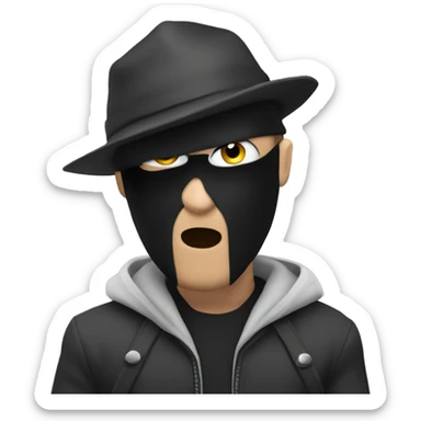 Robber emoji with robux sticker