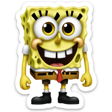 SpongeBob scared sticker