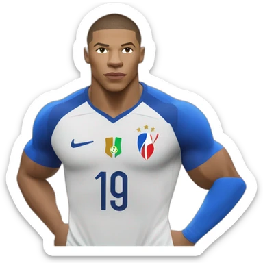 Kylian mbappe, french, world cup, bodybuilder sticker