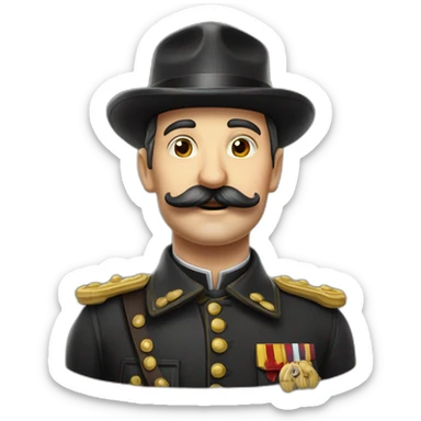 Chancelier allemand en 1939 avec une petite moustache noir sticker