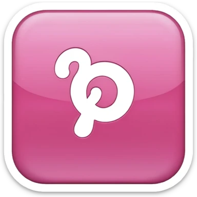 pink pintrest p logo sticker