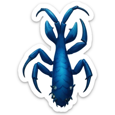 blue claw clip sticker
