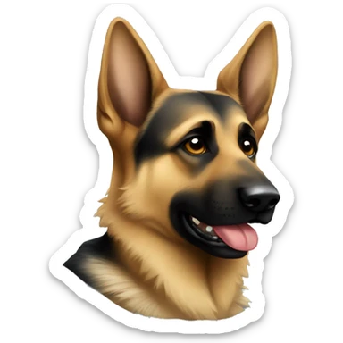 German shepherd gangsta sticker