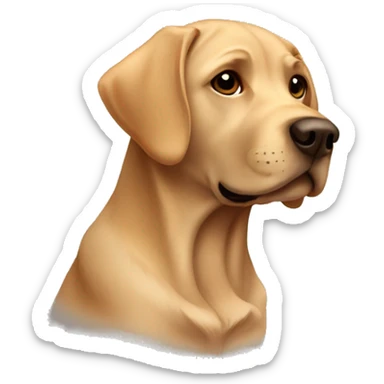 Labrador dog brown sticker