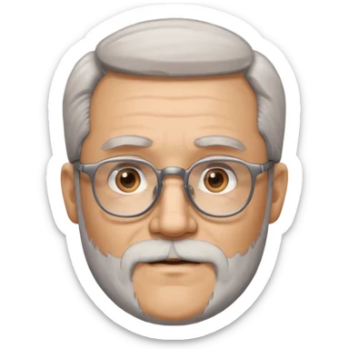 "viejito joven con lentes y barba con pocas canas sticker