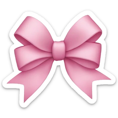 pink thin bow sticker