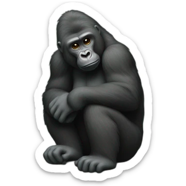 gorila mandando beijo sticker