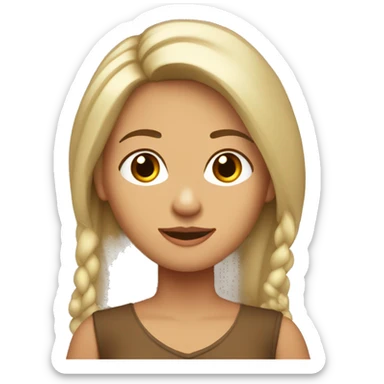 Madre rubia de rulos, pade calvo, hija castaño claro sticker