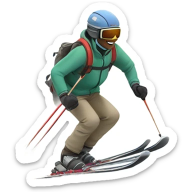 Savannah skiing sticker