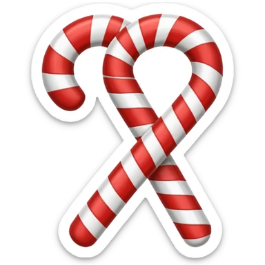 Christmas candy cane sticker