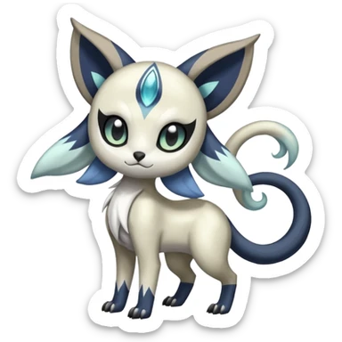 Genet-Absol-Meloetta-Primagen-fusion-creature  sticker