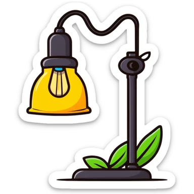 May Day festive lamp with spring decorations sticker