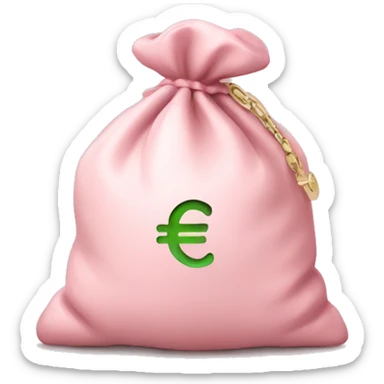 money bag soft pink color  sticker