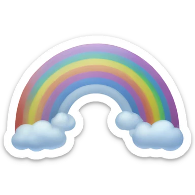 Neutral rainbow sticker
