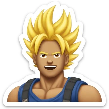 super saiyan with beanie sticker
