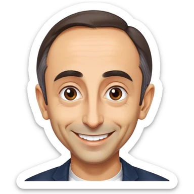portrait of Eric Zemmour, smiling sticker
