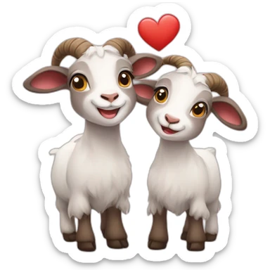 goats-in-love sticker