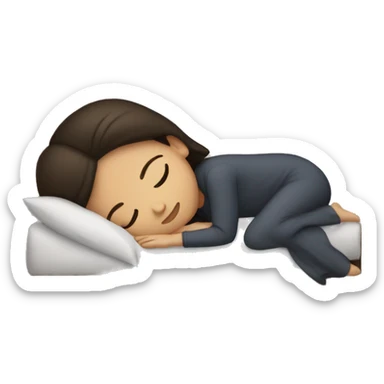 Brunette girl sleeping sticker