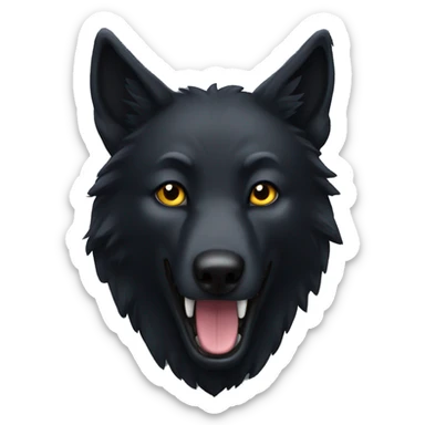 Black wolf  sticker