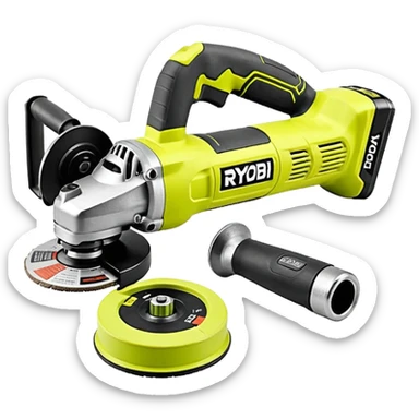 Ryobi One+18V 4-1/2" Angle Grinder PCL445B  sticker