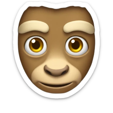 A monkey with a god game emote sticker